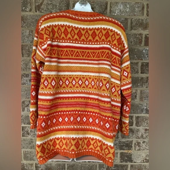 Vintage Adrienne Vittadini Sport 80% silk 20% cotton Sweater L 3/4 sleeve - Picture 8 of 10